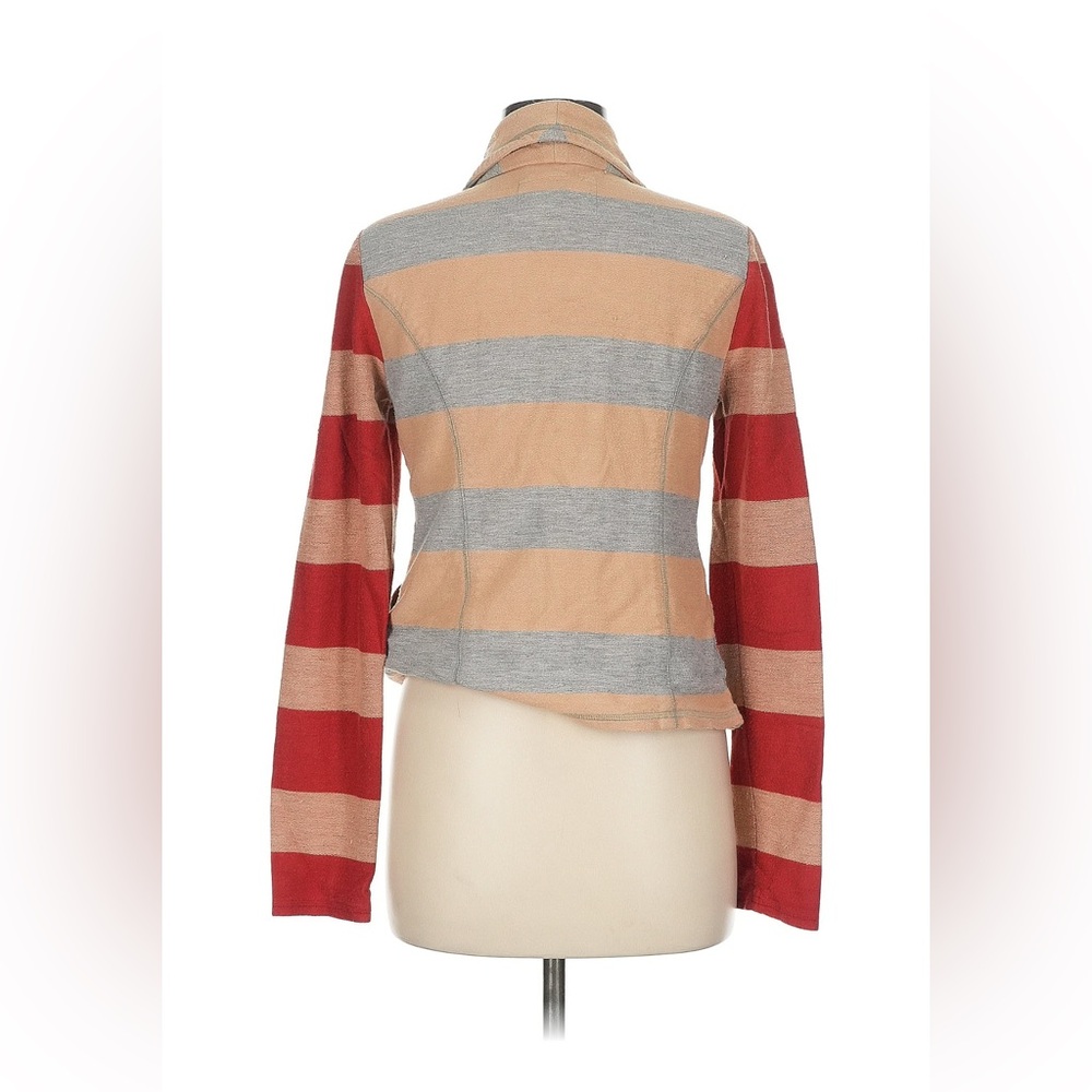 Anthropologie Striped Blazer in Red, Gray & Tan - Picture 2 of 5